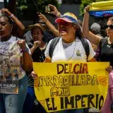 Protestan en Caracas contra la participación de Delcy Rodríguez