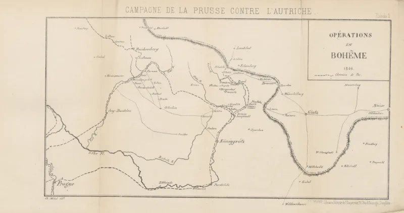 File:275 of 'Campagnes de la Prusse contre l'Autriche et ses alliés en 1866. Ouvrage traduit de l'allemand avce des documents inédits et deux cartes autographiques par Furcy Raynaud' (11072582145).jpg