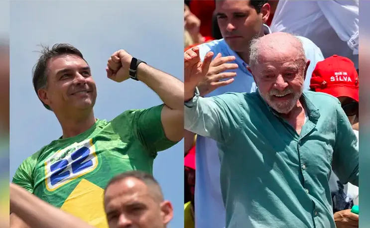 Lula y Flávio Bolsonaro cerraron sus campañas en Brasil