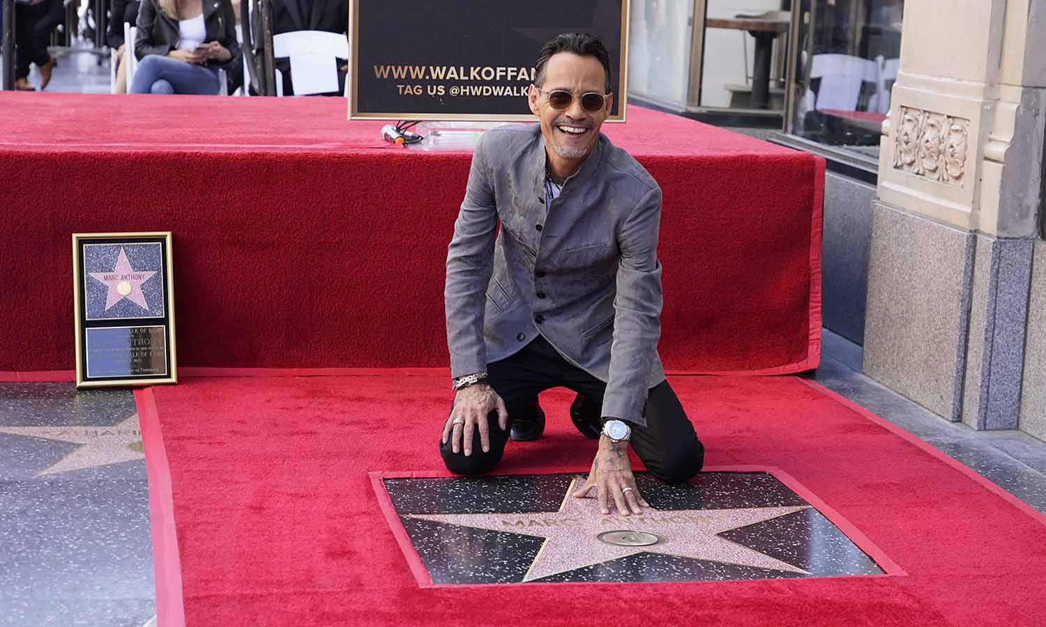Marc Anthony recibe una estrella en el Paseo de la Fama de Hollywood