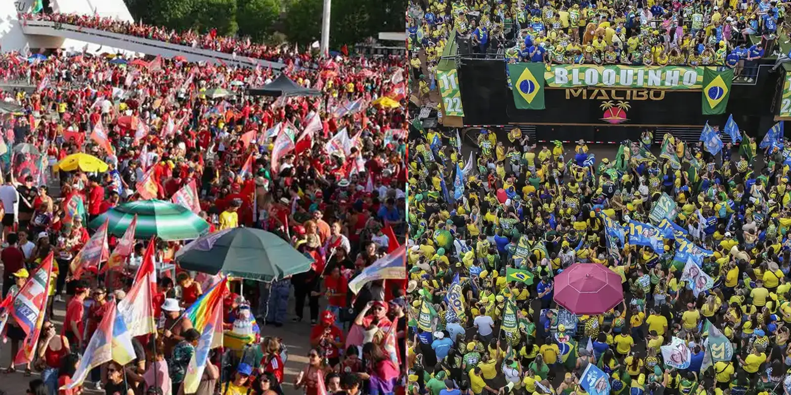 Brasilia separó en dos actos rivales de Lula y Flávio