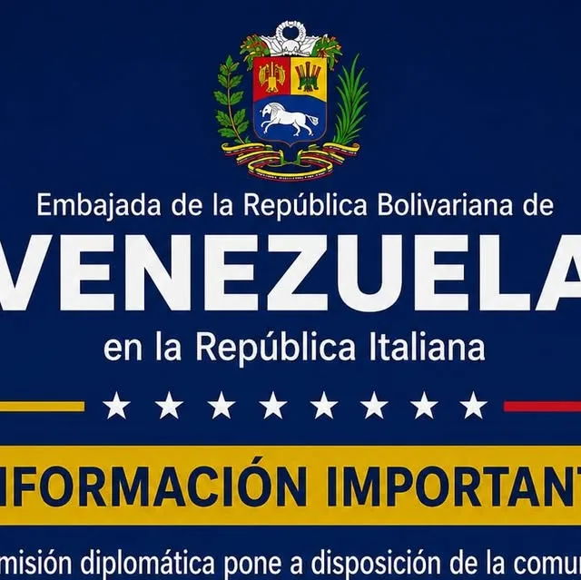 Publicación de Instagram de Embajada de la RB de Venezuela en Italia