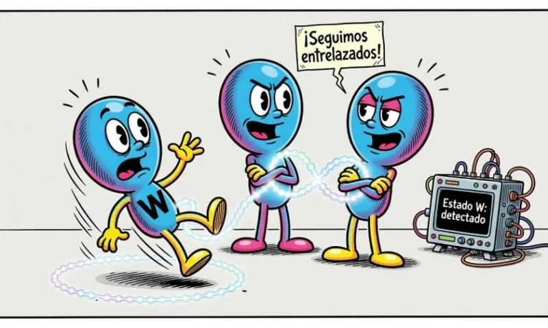 Logran medir un estado W cuántico con tres fotones