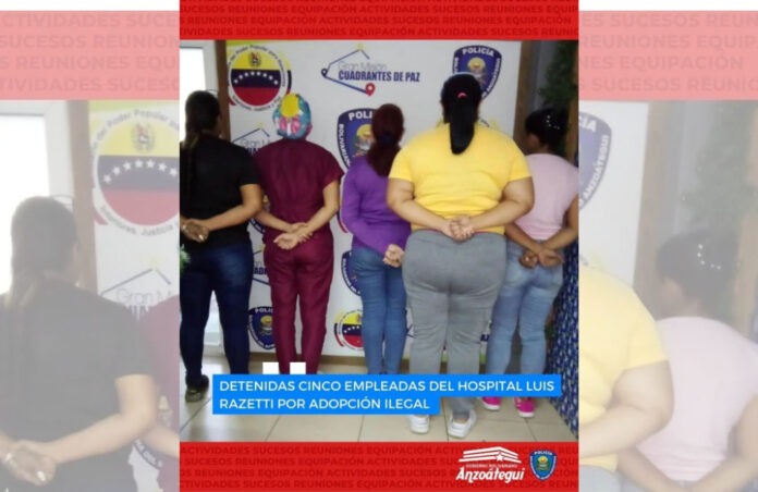 
			Cinco trabajadoras del Hospital Luis Razetti detenidas por adopción ilegal		