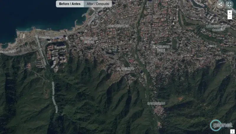 Bellingcat documenta desde el espacio el impacto de los sismos en La Guaira