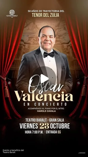 Publicación de Instagram de Teatro Baralt