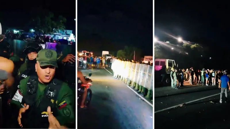 Protesta en la Autopista Regional del Centro por apagones