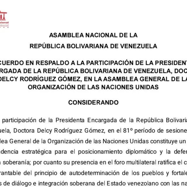 Publicación de Instagram de Secretaría de la Asamblea Nacional de Venezuela