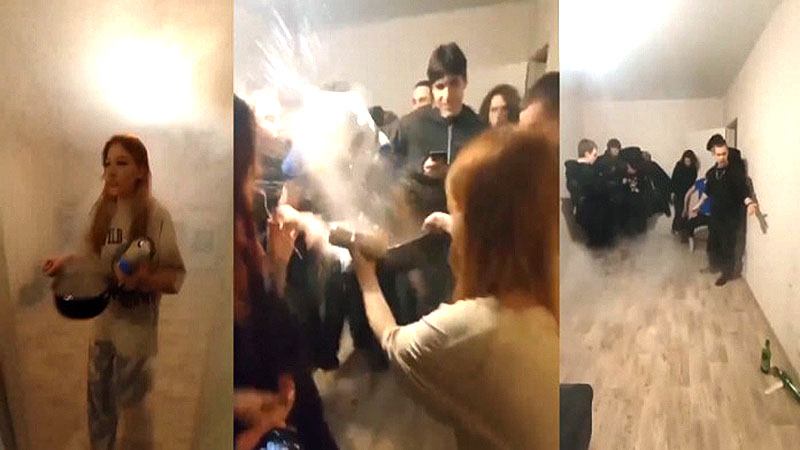 
			Mujer bañó con agua hirviendo al hombre que le hizo una broma con bomba de humo		