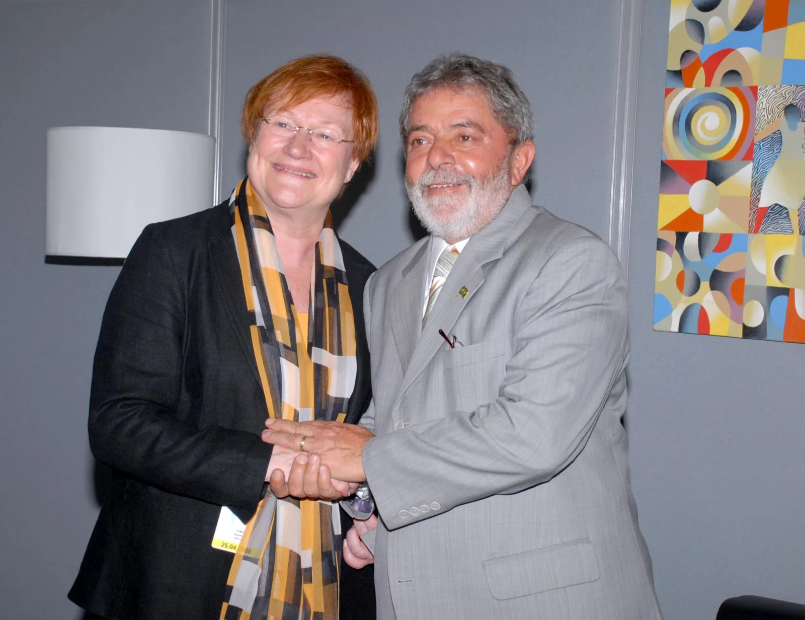 President Tarja Halonen and President Luiz Inácio Lula da Silva in 2003