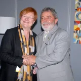 President Tarja Halonen and President Luiz Inácio Lula da Silva in 2003
