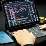 a businessman is trading cryptocurrency on Binance
