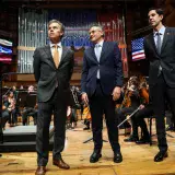 Oliver Blanco y John Barrett visitan El Sistema en Caracas