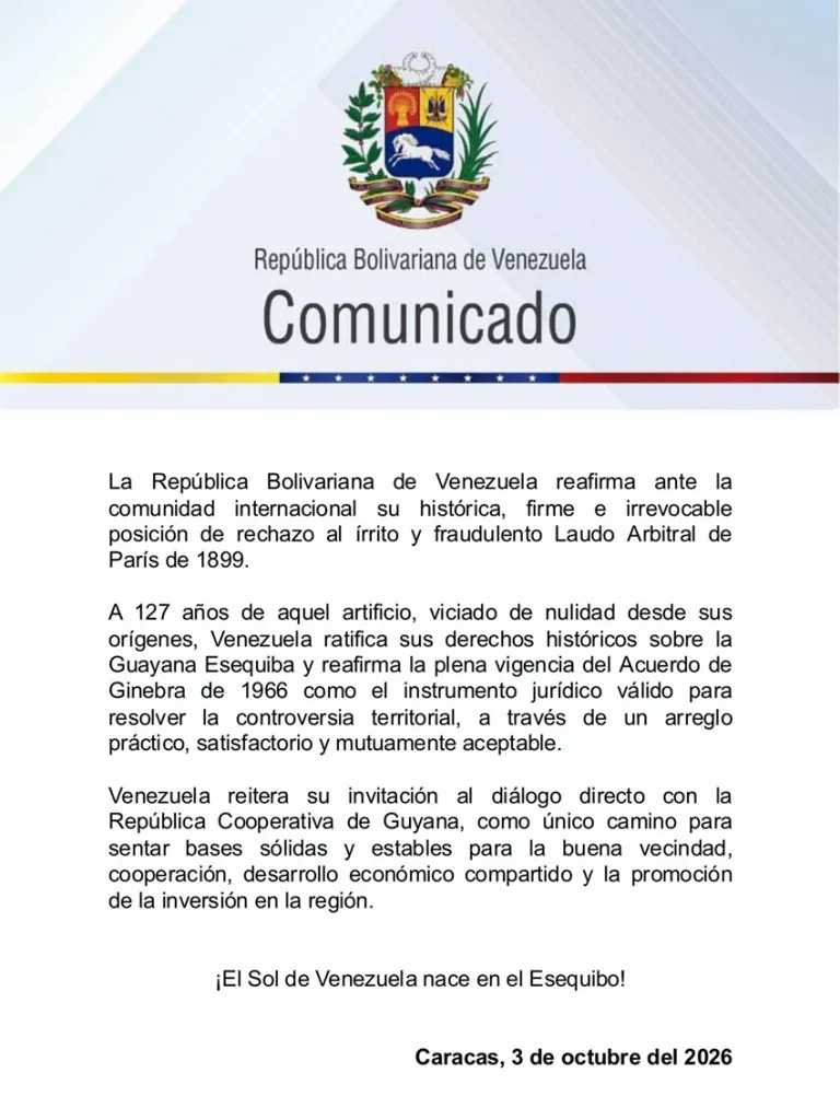 Venezuela insiste en negociar la disputa por el Esequibo