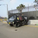 Vehículo blindado de la Policía Nacional del Perú en Lima, foto de archivo.