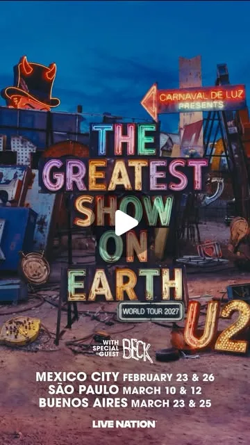 Publicación de Instagram de U2