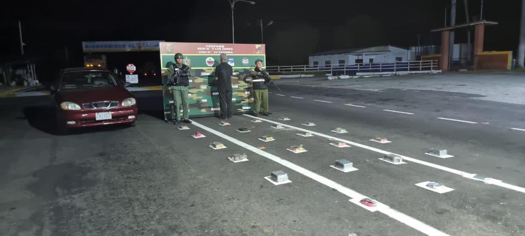 FANB aprehendió a un ciudadano con más de 26 kilos de cocaína