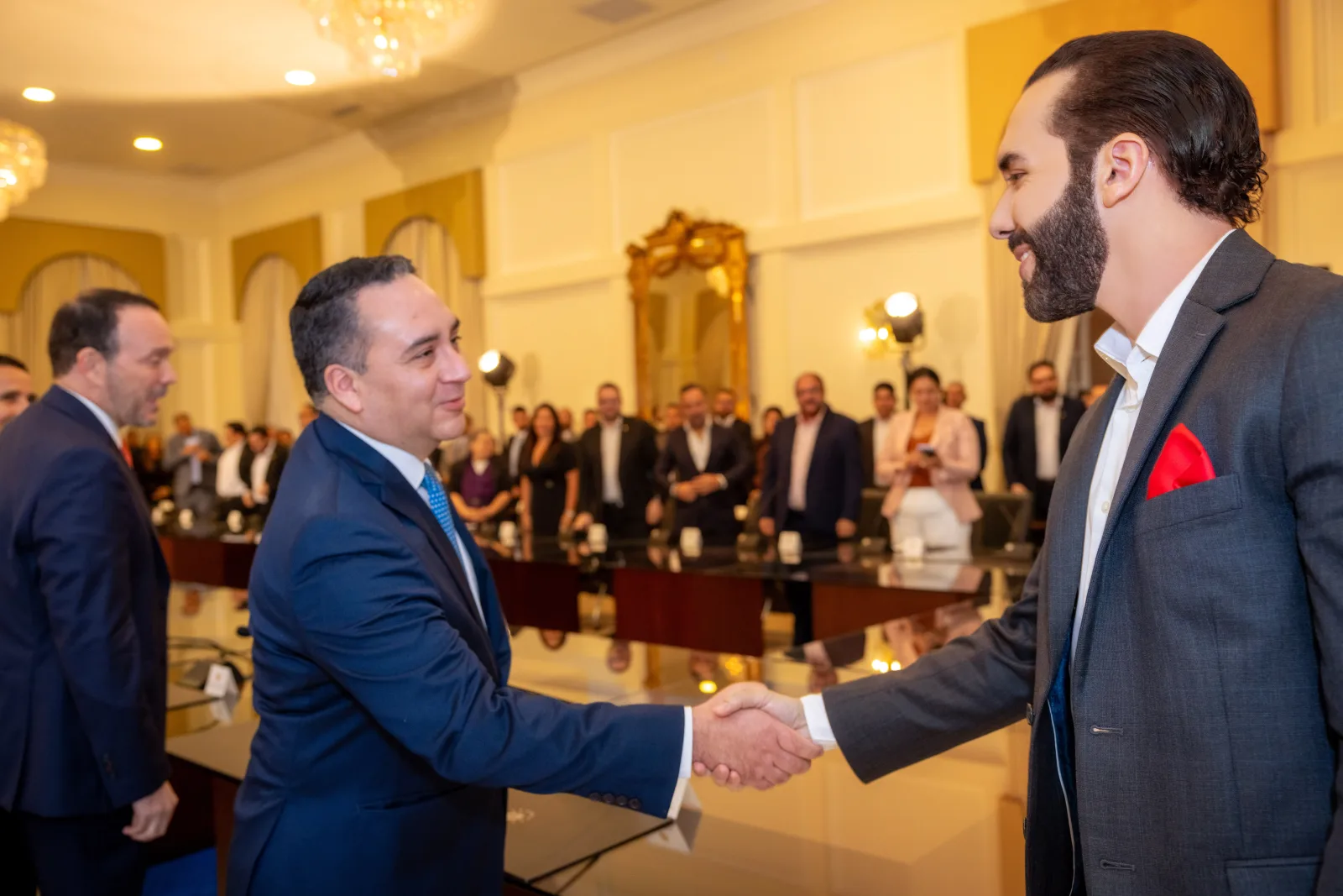 Nayib Bukele y Rodolfo Delgado