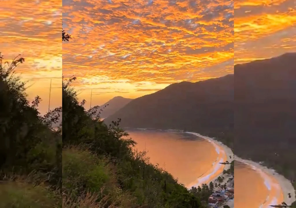 Bahía de Cata amaneció con tonos dorados este fin de semana
