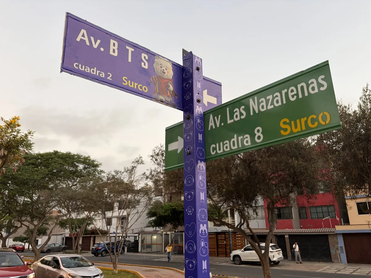 Lima convierte una calle en BTS por la llegada de la banda