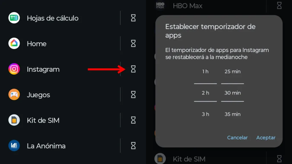 Android permite limitar el uso diario de cada aplicación