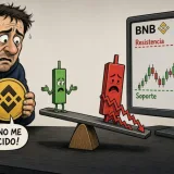 BNB retrocede y el volumen sigue por debajo de su promedio