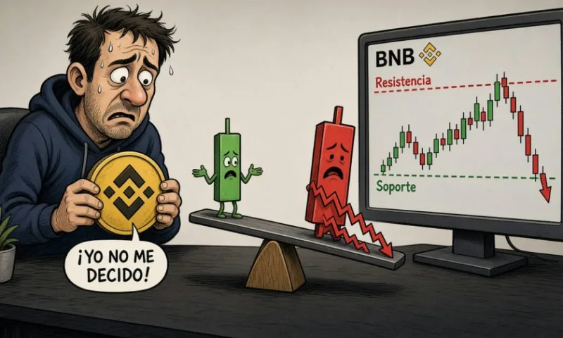 BNB retrocede y el volumen sigue por debajo de su promedio