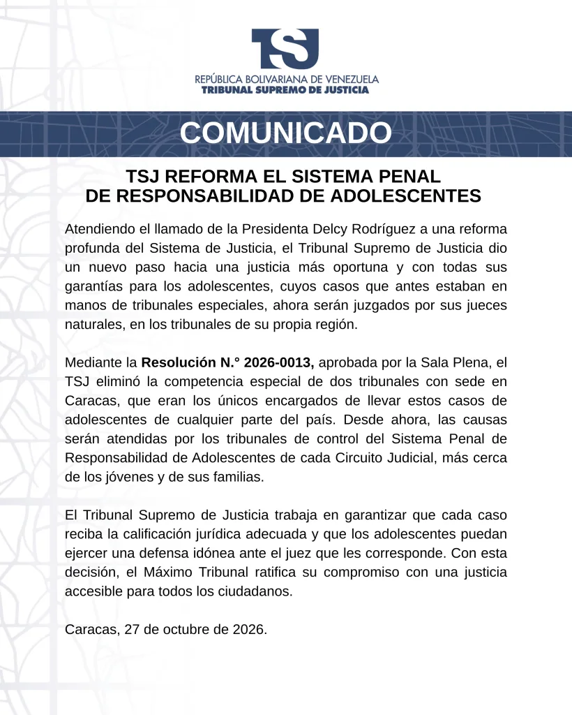 Casos de adolescentes pasarán a tribunales de cada región