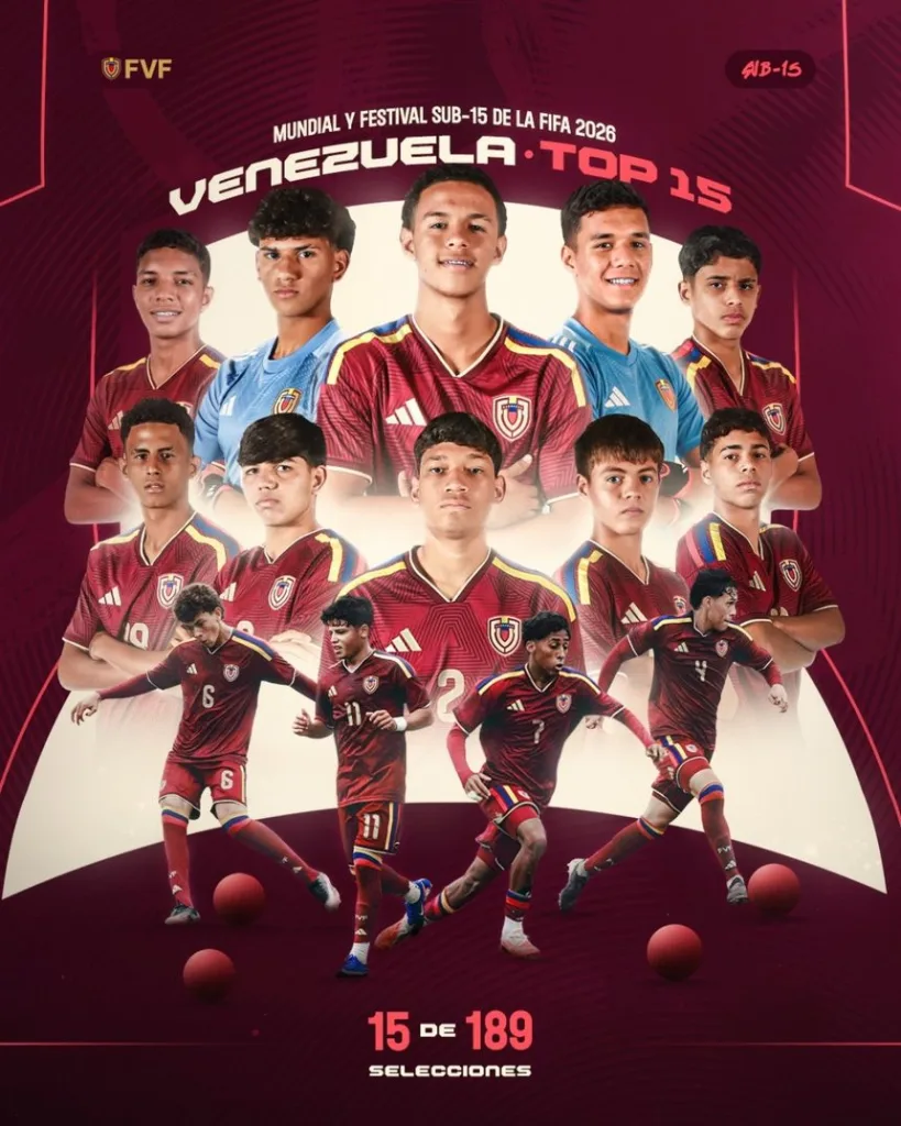 Venezuela terminó 15.ª en el Mundial Sub-15 de la FIFA
