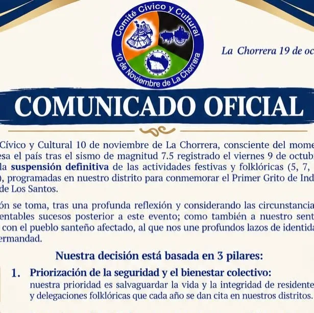 Publicación de Instagram de Comité 10 de noviembre