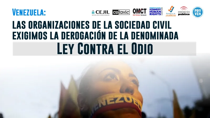 Organizaciones civiles piden derogar la Ley Contra el Odio