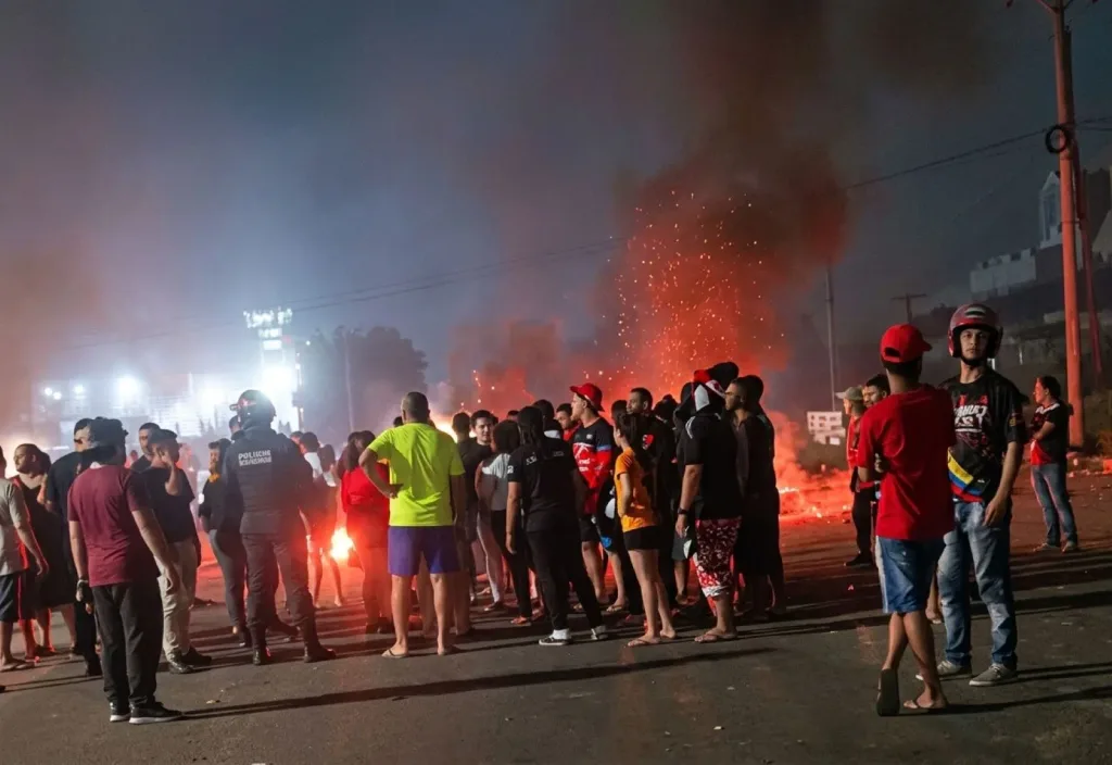 Protestas nocturnas por apagones paralizan avenidas en Aragua