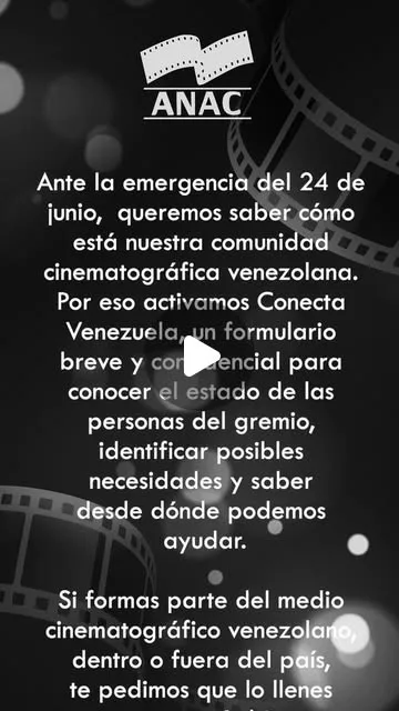 Publicación de Instagram de Asociación Nacional Autores Cinematográficos