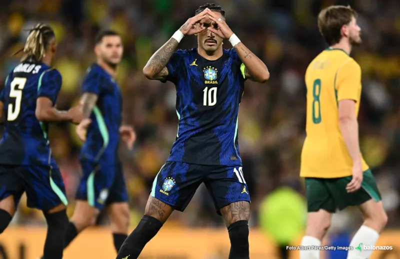 Brasil remonta 4-2 a Australia en amistoso FIFA