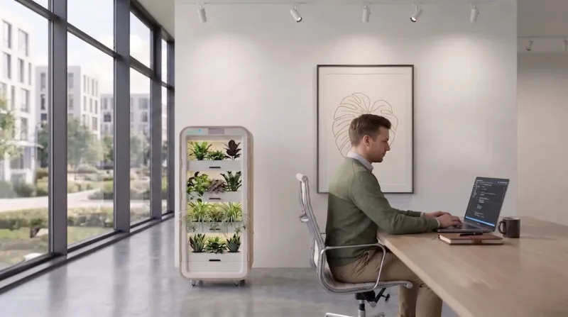 Una startup crea torres de plantas para limpiar el aire