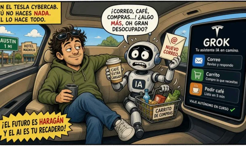 Tesla habilita Grok para hacer tareas por voz en Cybercab