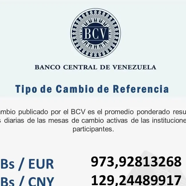 Publicación de Instagram de Banco Central de Venezuela