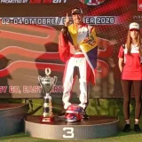 Andrés Machado firmó podio en Italia y lidera en karting