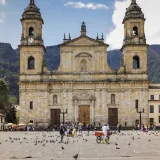 Explore the neoclassical beauty of Bogotá's Primatial Cathedral, a key landmark in Colombia.