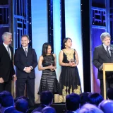 File:Robert Magee, Nick Sutton, Manveen Rana and Fergal Keane with the BBC Crew at the 75th Annual Peaboy Awards for BBC's European MIgrant Crisis.jpg