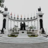 View of Hemicycle De La Rotonda monument in Guayaquil, Ecuador, captured in daylight.