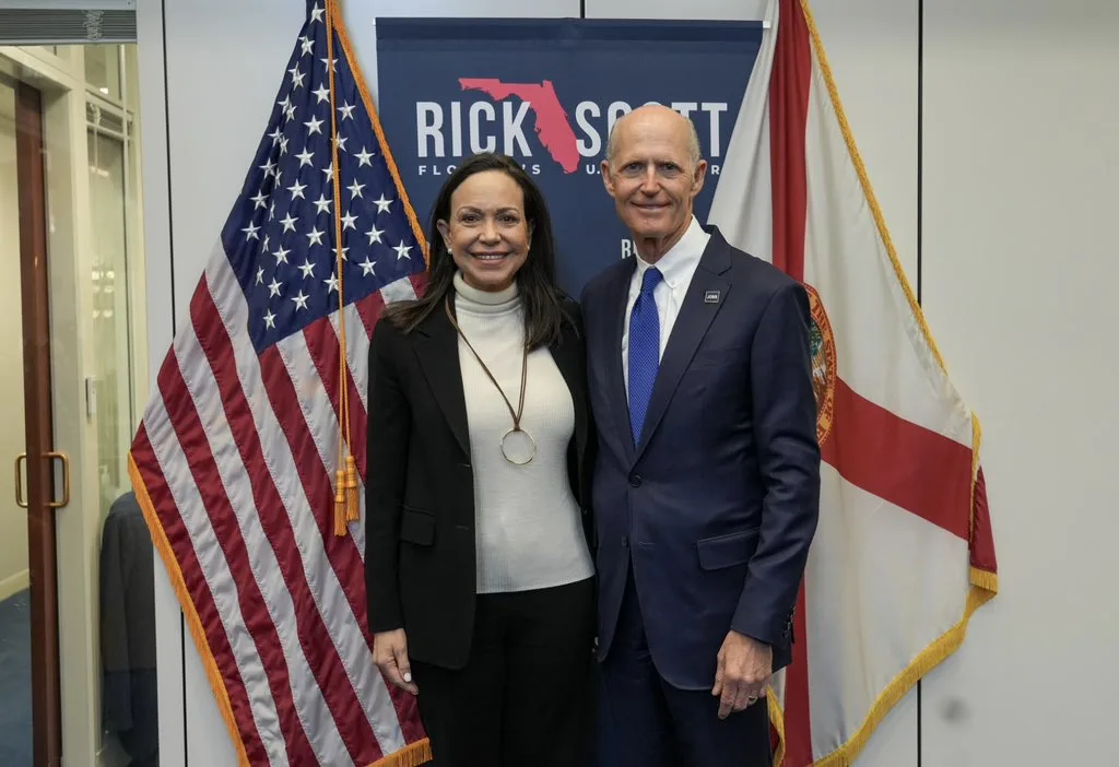 Rick Scott dijo que iría con María Corina Machado a Venezuela