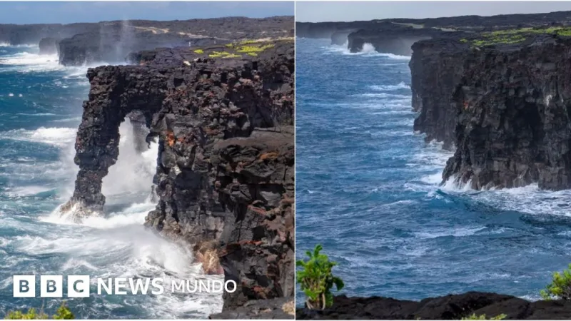 Colapsa en Hawái el arco marino Hōlei de 550 años