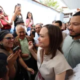 María Corina Machado regresó a la sede de Vente Venezuela