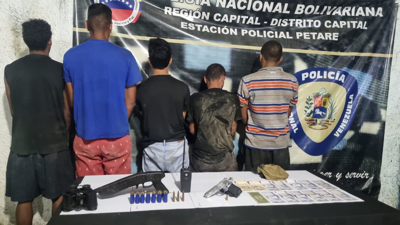 Atraparon en Petare a cinco sujetos