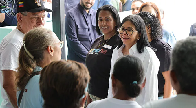 Delcy Rodríguez afirma que Venezuela está cerca de hambre cero
