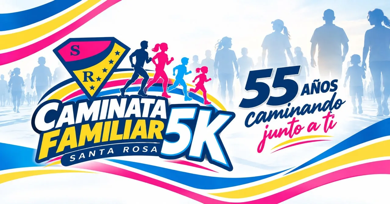 Colegio Santa Rosa celebra 55 años con caminata familiar 5 km