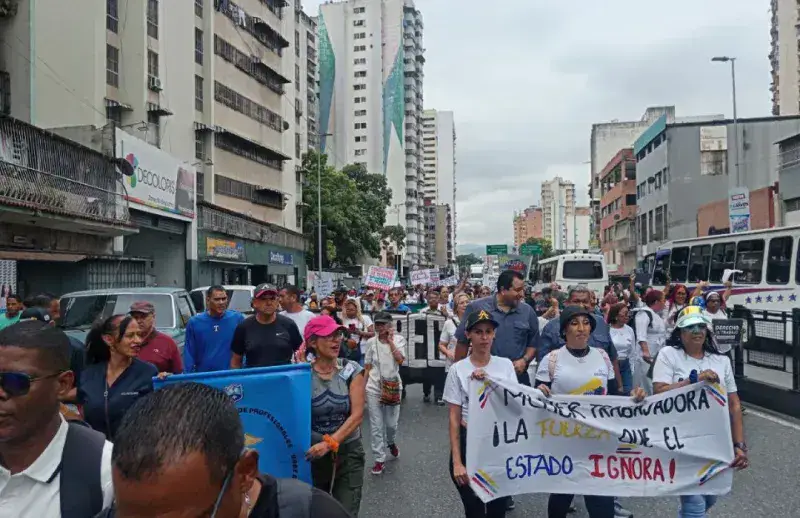 Trabajadores de la salud protestaron en Caracas por salarios y beneficios laborales