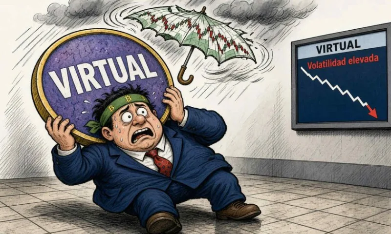 VIRTUAL retrocede 7,84% y sostiene soporte de $0,699