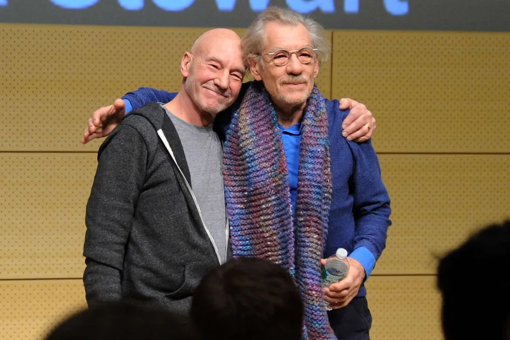 Ian McKellen y Jackman se despiden de Patrick Stewart